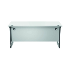 Jemini Single Rect Desk 1600 White