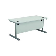 Jemini Rect Desk 1200 White/Slv