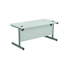 Jemini Single Rect Desk 1400 White