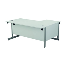 Jemini Rdl LH Cantilever Desk White