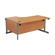 First Radial RH Desk 1800 Beech/Slv