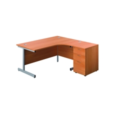 First Rdl RH Desk Ped Beech