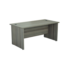 Jemini Rect Panel End Desk Grey Oak