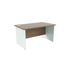 Jemini Rect Panel End Desk G/Oak/Wht