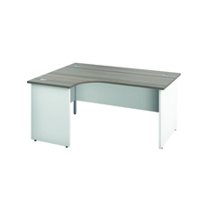 Jemini Switch Rdl LH Desk Grey Oak