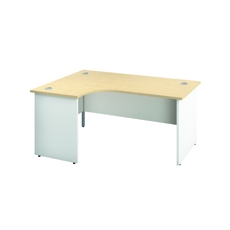 Jemini Switch Rdl LH Desk Maple/Wht