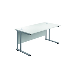 Jemini Double Upright Rect Desk Wht