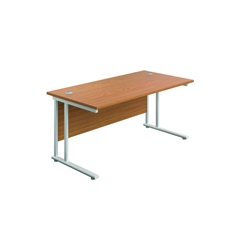 Jemini Rect Cant Desk 1200 N/Oak/Wht