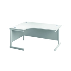 Jemini Rdl LH Cantilever Desk White