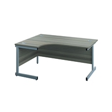 Jemini Rdl LH Cantilever Desk G/Oak