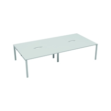 Jemini 4 Person Bench Desk White/Wht