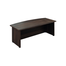 Avior Bow Front Exec Desk Dk/Walnut