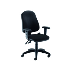 Jemini Intro Pst Chair with Arms Blk