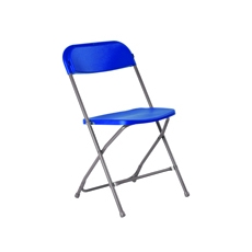 Titan Strt Back Folding Chair Blue