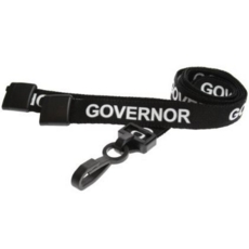 Pre Printed Breakaway Lanyard - Governor - Black