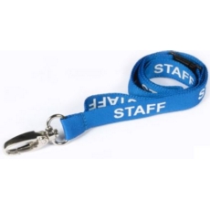 Pre Printed Breakaway Lanyard 15mm - Staff - Blue