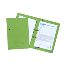 Spiral Files Foolscap Green Pk50