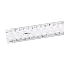 Linex Scalerule Flat 1:5:500 30cm Wh