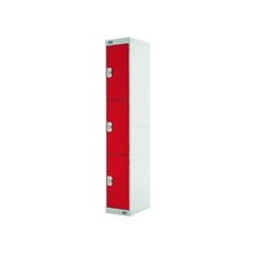 Three Compartment Locker 300 Red