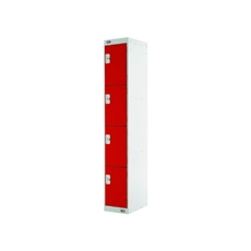 Four Compartment Locker 300 Red