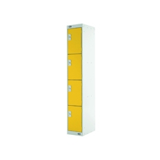 Four Compartment Locker 300 Yellow