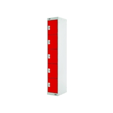 Five Compartment Locker 300 Red