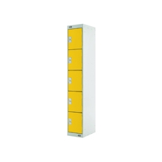 Five Compartment Locker 300 Yellow