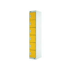 Six Compartment Locker 300 Yellow