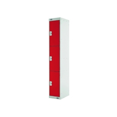 Three Compartment Locker 450 Red