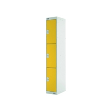 Three Compartment Locker 450 Yellow