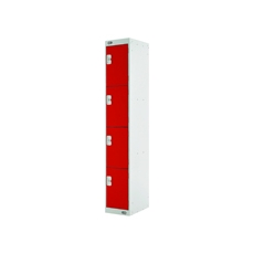 Four Compartment Locker 450 Red