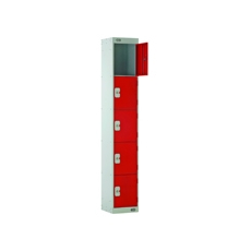 Five Compartment Locker 450 Red