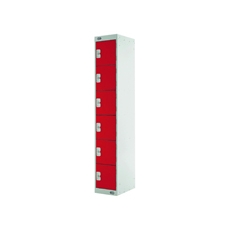 Six Compartment Locker 450 Red