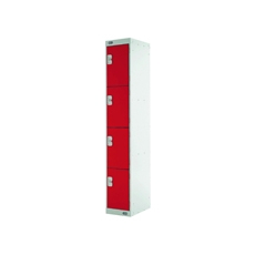 Four Comp Express Std Locker Red