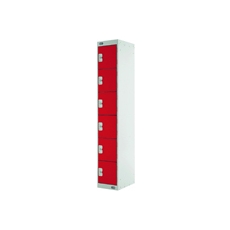 Six Comp Express Std Locker Red