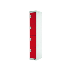 Four Comp Express Std Locker Red