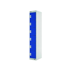 Six Comp Express Std Locker Blue