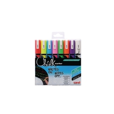 Uni Chalk Markers Medium Ast Pk8