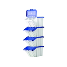 Barton MF Storage Bins Blu Lids Pk4