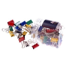 Necessities Foldback Clips Assorted Colours Tub