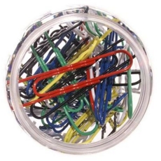 Necessities Large Paperclips Assorted Colour Tub