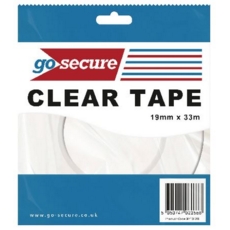 Gosecure Sm Tape 19mmx33m Clear Pk12