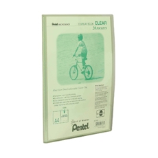 Pentel Green/Clear A4 Display Book 20Pkt