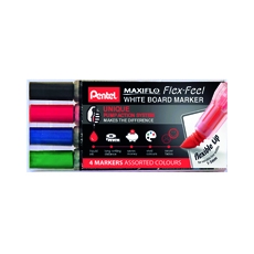 Pentel Maxiflo Wbrd Marker Pk4