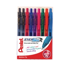 Pentel EnerGel Pen Med Asst Pk9