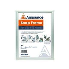 Announce Aluminium Snap Frame A3