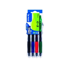 Pilot G-2 Set2Go Rball Pen Astd Pk4