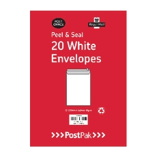 C5 P/Seal Wht 90gsm Env Pack 10 x20