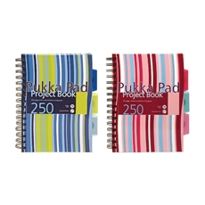 Pukka A5 Stripes WB Project Book Pk3