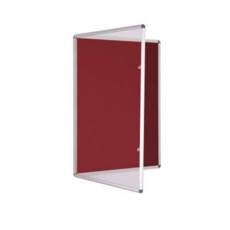 Premium Tamperproof Lockable Notice Board 600 X 900mm Bgndy